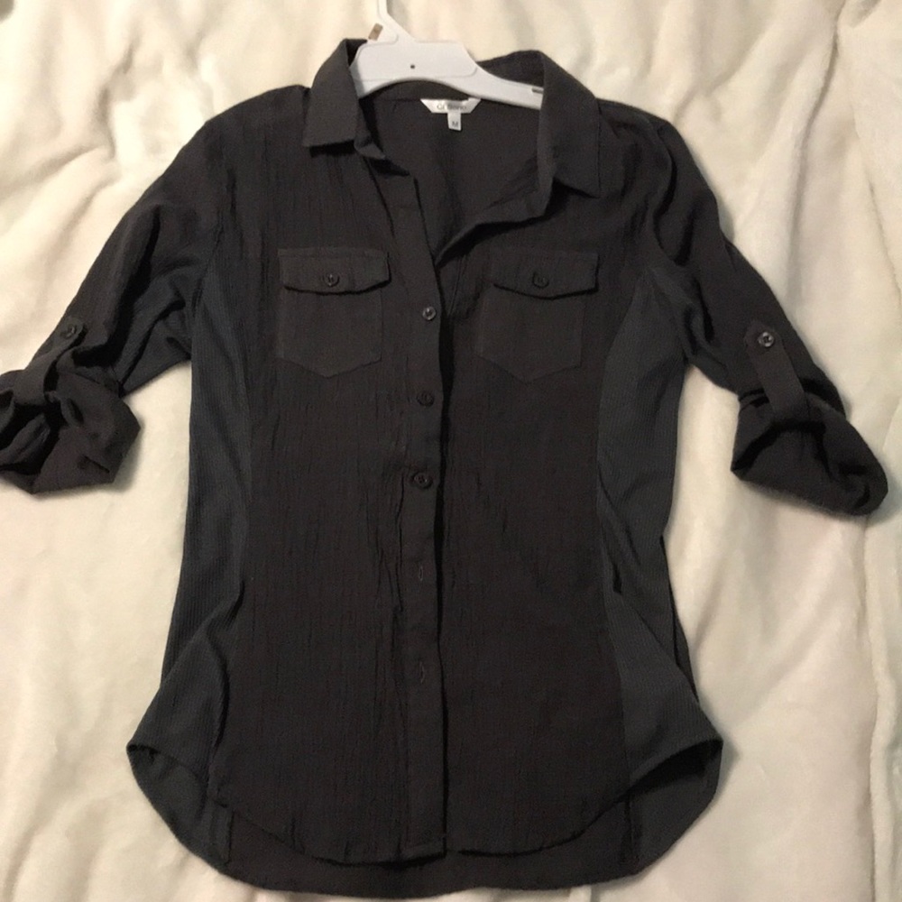 Brown button up shirt